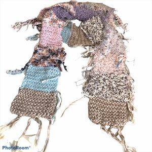 Beautiful Long Knitted Scarf women’s Multicolored